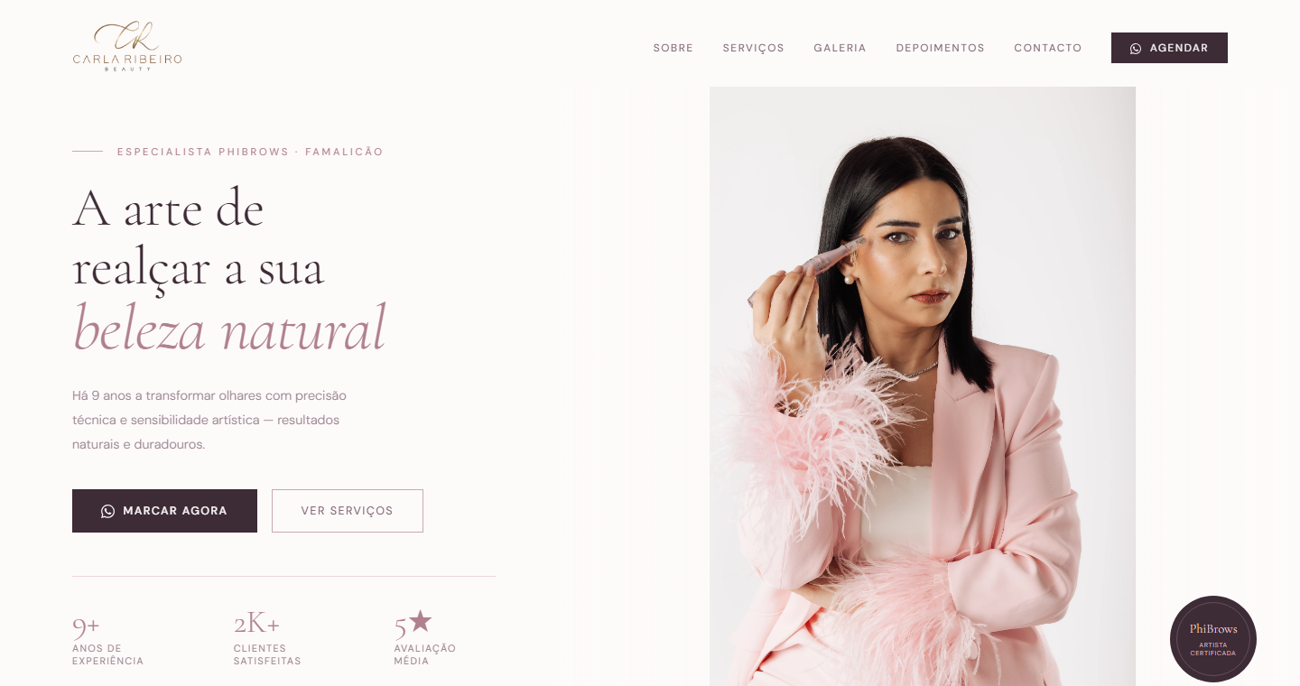 Site criado pela Mídia On: Carla Ribeiro Beauty