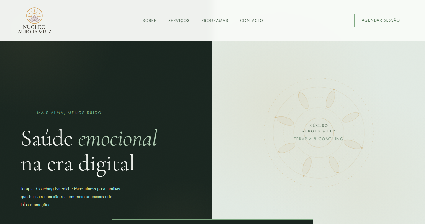 Site criado pela Mídia On: Núcleo Aurora e Luz